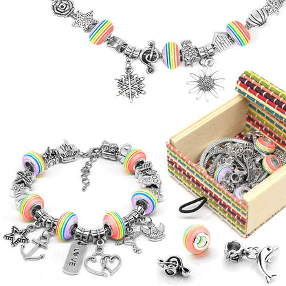 DIY Bracelet Set With Box Handmade Bracelet Set Charm Bracelet Making Accessories Jewellery Making Set for Girls