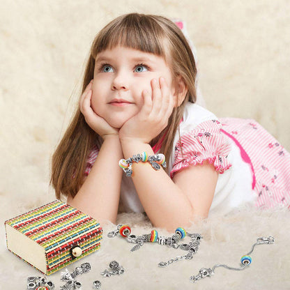 DIY Bracelet Set With Box Handmade Bracelet Set Charm Bracelet Making Accessories Jewellery Making Set for Girls