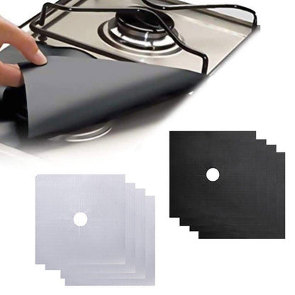 4Pcs/Set Non-Stick Reusable Gas Hob Protectors