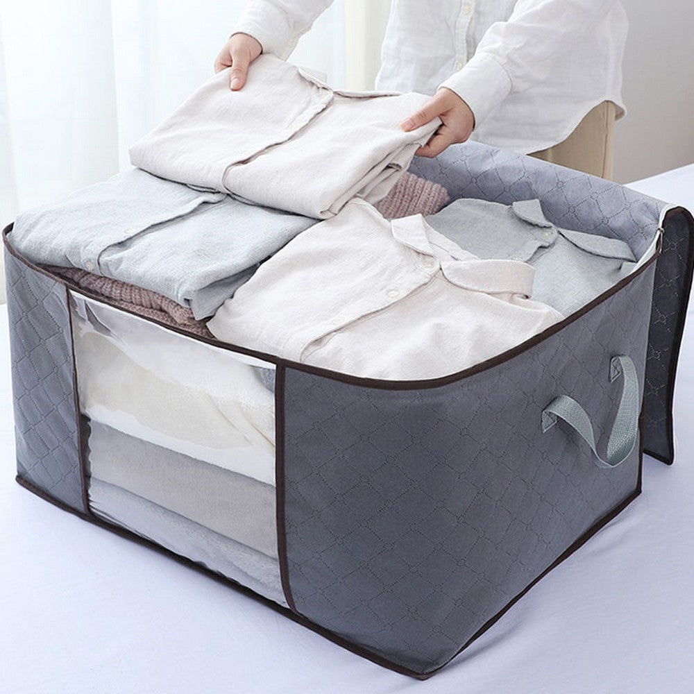 4Pk Clothes Storage Bags Quilt Organizers with Reinforced Handle