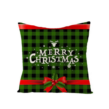2Pcs Christmas Cotton Linen Pillow Covers