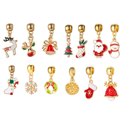 Non-woven Hanging Christmas Advent Charm Calendar Bag-Gold Bracelet