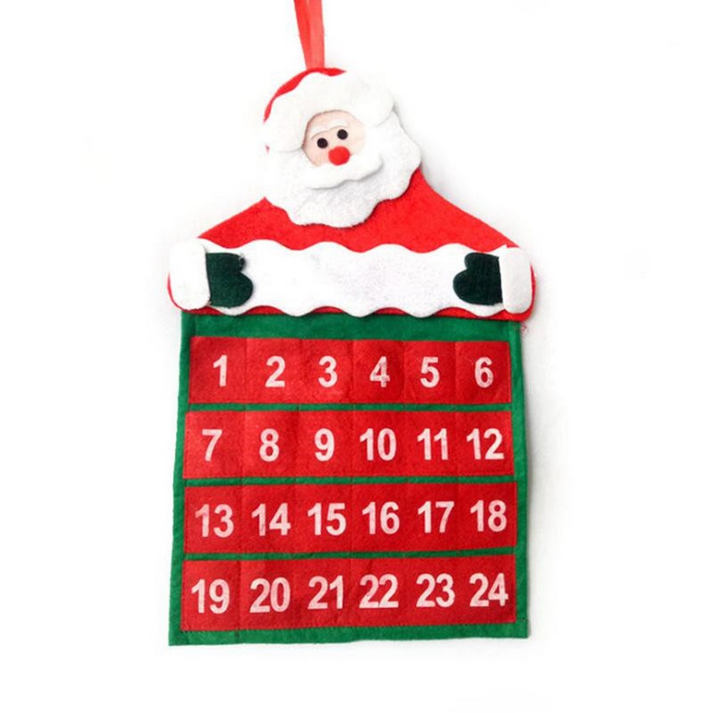 Non-woven Hanging Christmas Advent Charm Calendar Bag-Gold Bracelet