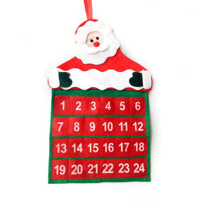 Non-woven Hanging Christmas Advent Charm Calendar Bag-Gold Bracelet