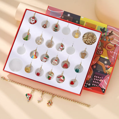 Christmas Advent Charm Calendar-Gold Bracelet