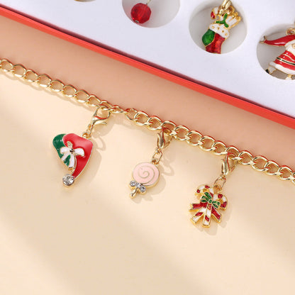 Christmas Advent Charm Calendar-Gold Bracelet