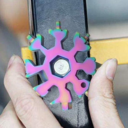 2Pcs Muti-Use Stainless Steel 18-in-1 Snowflake Multi-Tool Color Mixtu