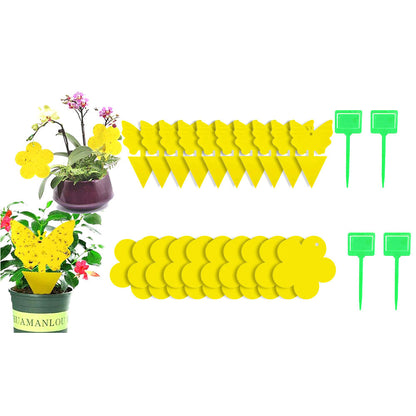 20 x Butterfly Shape and Flower Shape Sticky Trap Insect Killer with 4pcs Holder