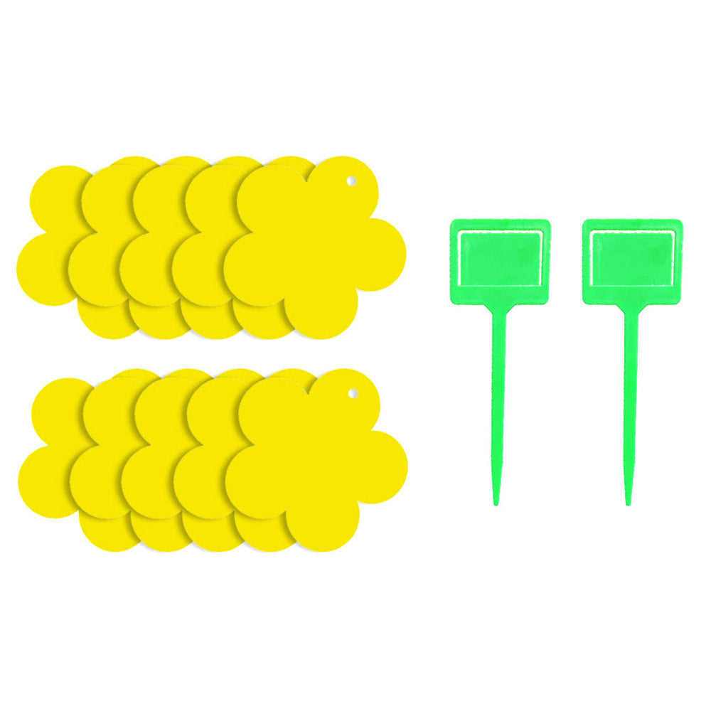 20 x Butterfly Shape and Flower Shape Sticky Trap Insect Killer with 4pcs Holder