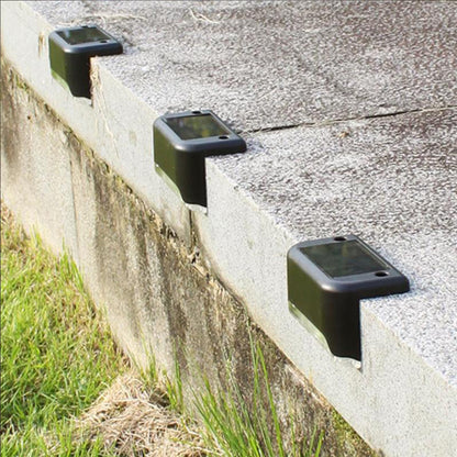 Warm White LED Outdoor Solar Powered Lights Home Stairs Lamp