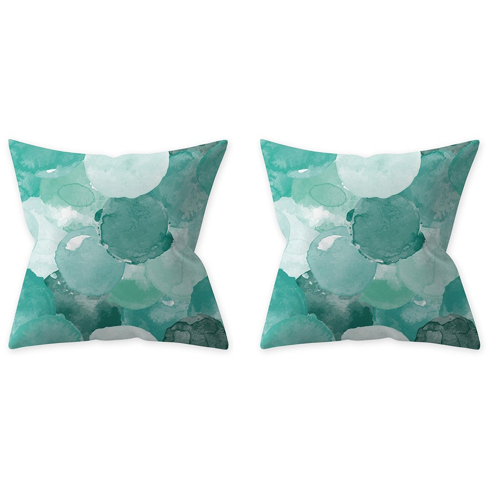 Pillow Cover 2-Pack Aqua Turquoise Blue Cushion Cover Throw Pillow Cover -Balloons