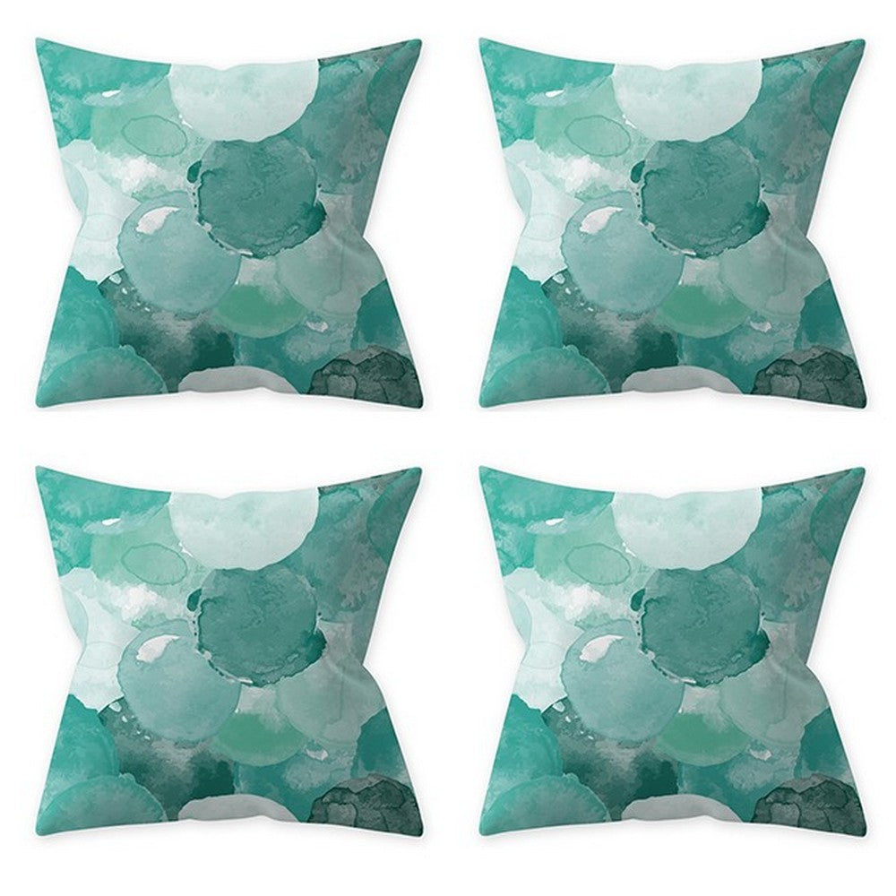 Pillow Cover 4-Pack Aqua Turquoise Blue Cushion Cover Throw Pillow Cover -Balloons