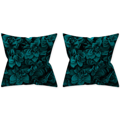 2Pcs Style 1 Aqua Turquoise Blue Cushion Covers Pillow Cases Home Decoration
