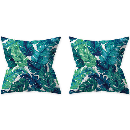 2Pcs Style 2 Aqua Turquoise Blue Cushion Covers Pillow Cases Home Decoration