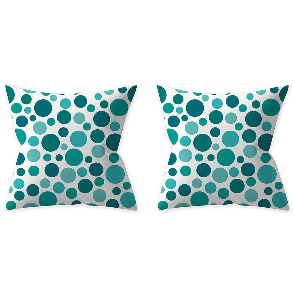 2Pcs Style 3 Aqua Turquoise Blue Cushion Covers Pillow Cases Home Decoration