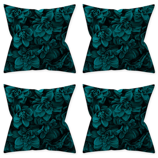 4Pcs Style 1 Aqua Turquoise Blue Cushion Covers Pillow Cases Home Decoration