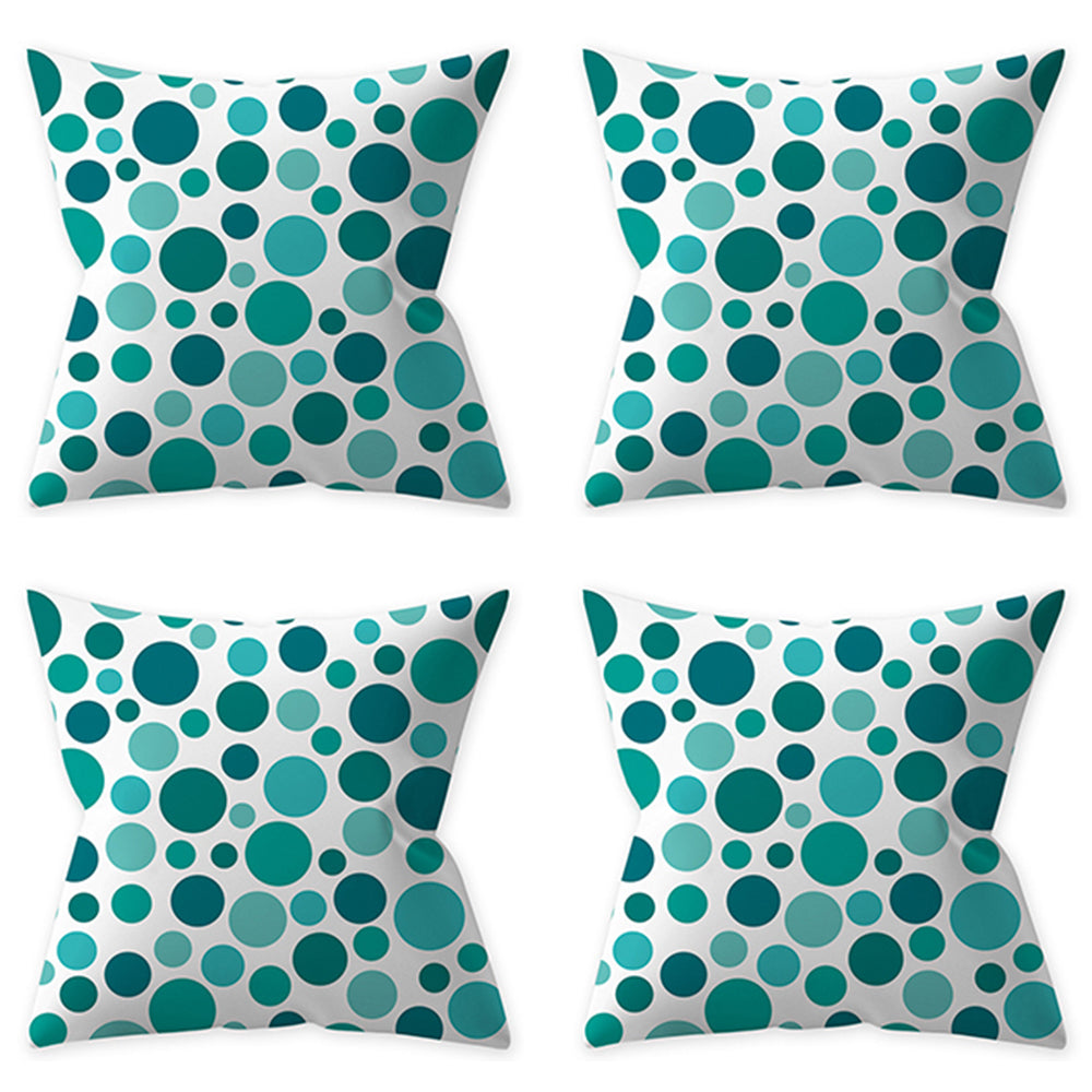 4Pcs Style 3 Aqua Turquoise Blue Cushion Covers Pillow Cases Home Decoration