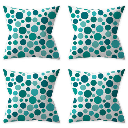 4Pcs Style 3 Aqua Turquoise Blue Cushion Covers Pillow Cases Home Decoration