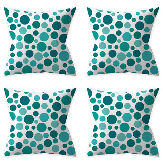 4Pcs Style 3 Aqua Turquoise Blue Cushion Covers Pillow Cases Home Decoration