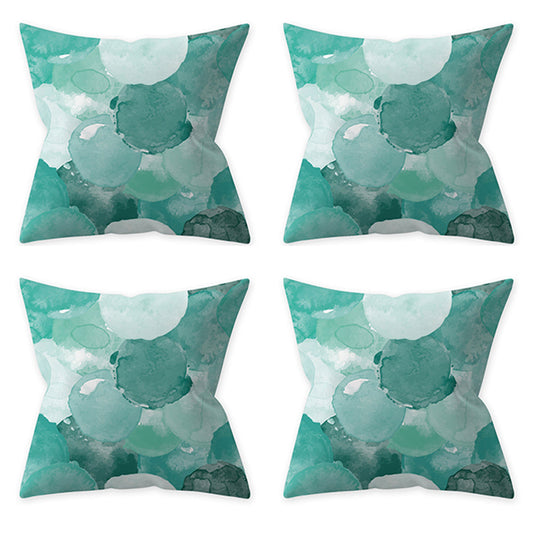 4Pcs Style 4 Aqua Turquoise Blue Cushion Covers Pillow Cases Home Decoration