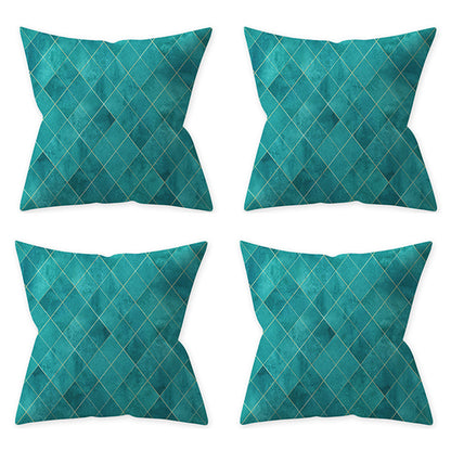 4Pcs Style 5 Aqua Turquoise Blue Cushion Covers Pillow Cases Home Decoration