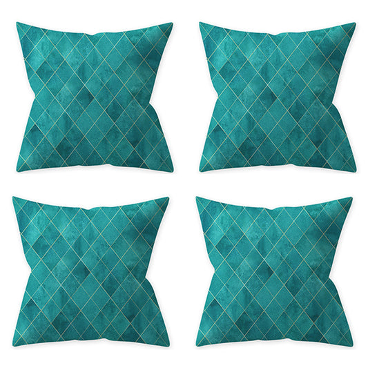 4Pcs Style 5 Aqua Turquoise Blue Cushion Covers Pillow Cases Home Decoration