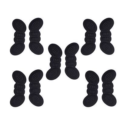 10 Pairs of Black Pink Pairs Self-Adhesive Heel Grips with Anti-Slip Dots