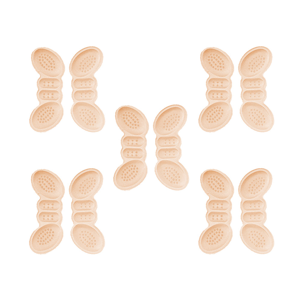 10 Pairs of Pink Nude Pairs Self-Adhesive Heel Grips with Anti-Slip Dots