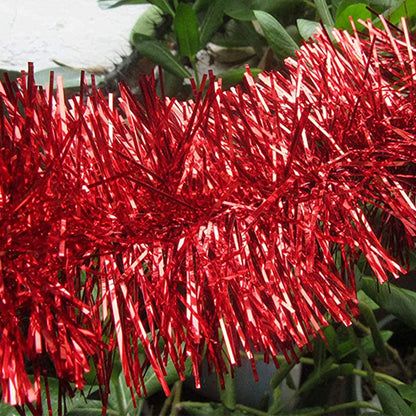 2Pcs Red Christmas Tinsel Garland Xmas Decor Home Decor