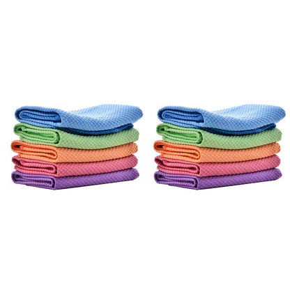 10 Piece Fish Scale Microfiber Cleaning Cloths