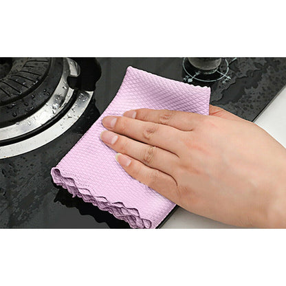 10 Piece Fish Scale Microfiber Cleaning Cloths