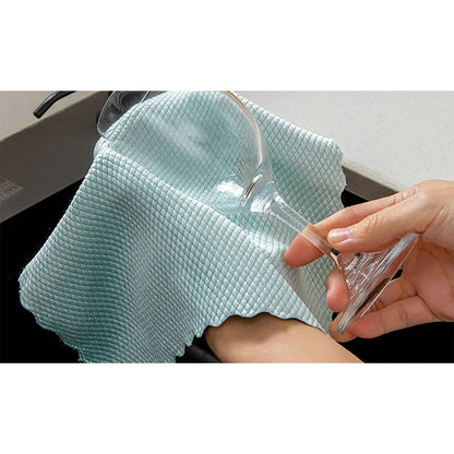 10 Piece Fish Scale Microfiber Cleaning Cloths