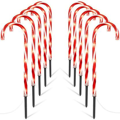 Set of 5pcs Battery Powered Christmas Candy Cane Lights