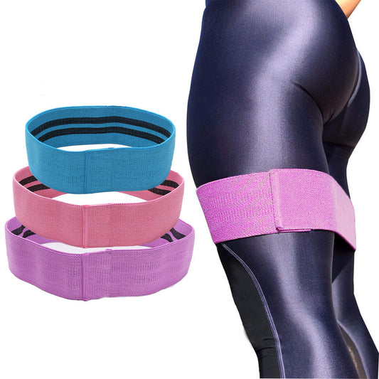 Set of 3Pcs Fabric Resistance Bands for Legs and Booty Workout Hip Circle Loop Band
