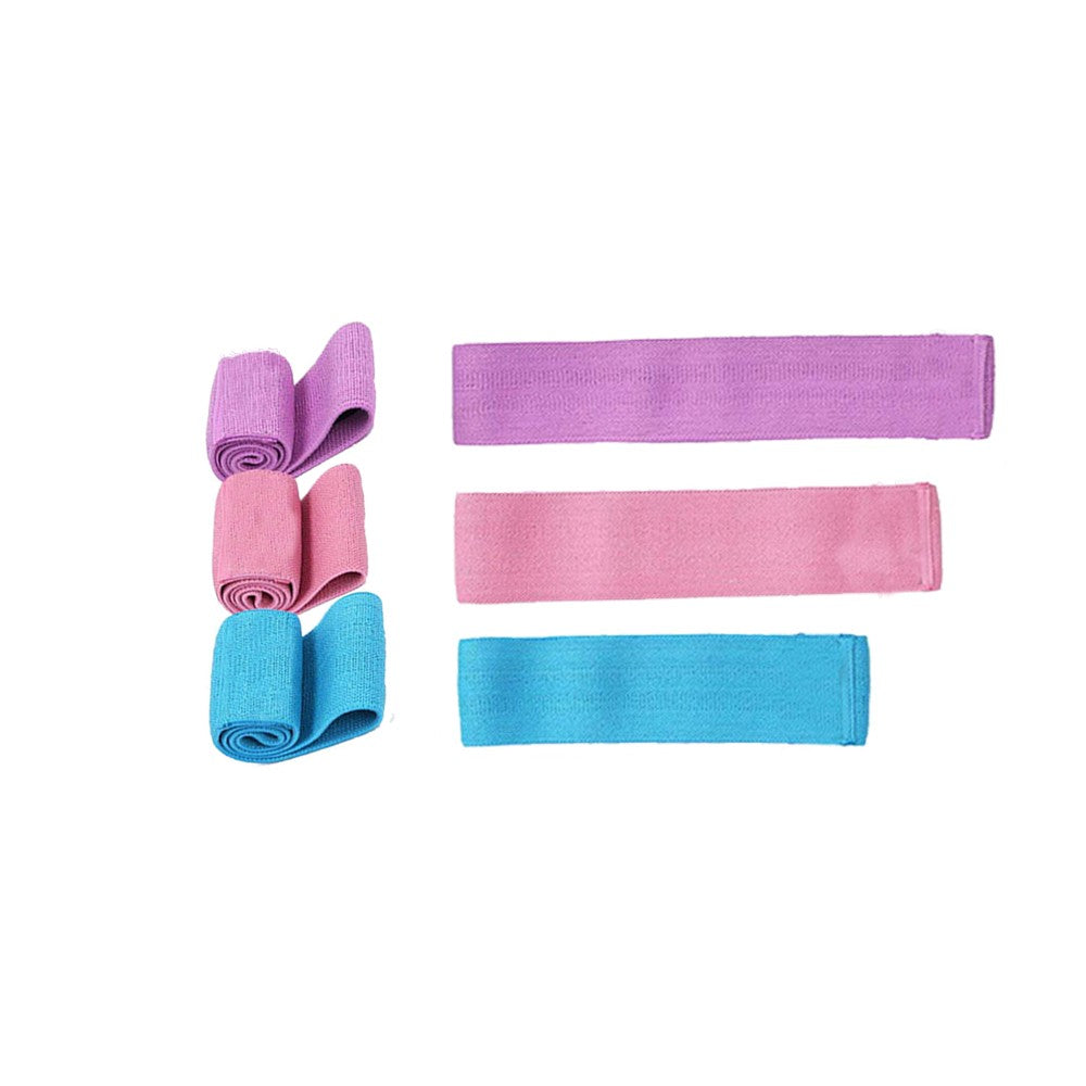 Set of 3Pcs Fabric Resistance Bands for Legs and Booty Workout Hip Circle Loop Band