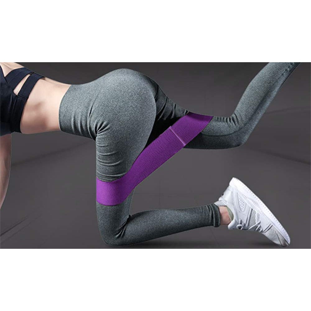 Set of 3Pcs Fabric Resistance Bands for Legs and Booty Workout Hip Circle Loop Band