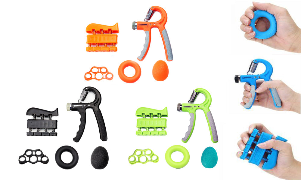 Hand Grip Strengthener Trainer Exerciser Finger Stretcher 10-60Kg Resistance Grip Strengthener 5Pcs Kit