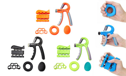 Hand Grip Strengthener Trainer Exerciser Finger Stretcher 10-60Kg Resistance Grip Strengthener 5Pcs Kit