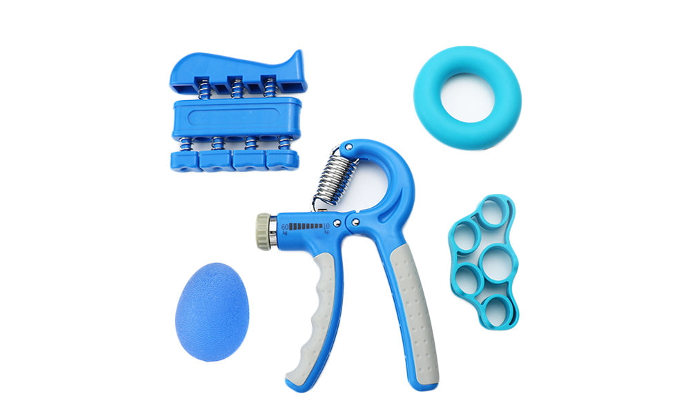 Hand Grip Strengthener Trainer Exerciser Finger Stretcher 10-60Kg Resistance Grip Strengthener 5Pcs Kit