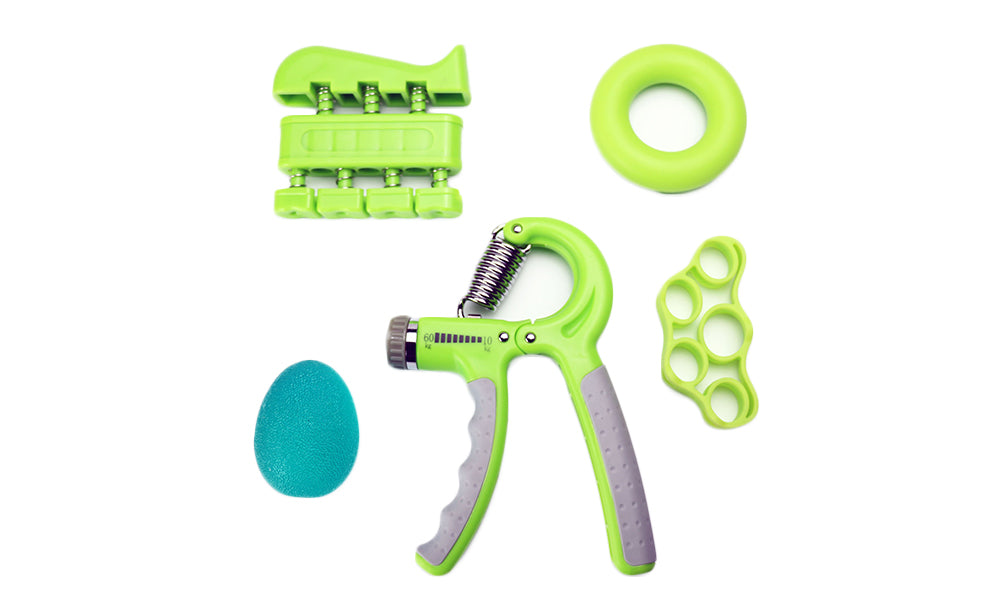 Hand Grip Strengthener Trainer Exerciser Finger Stretcher 10-60Kg Resistance Grip Strengthener 5Pcs Kit