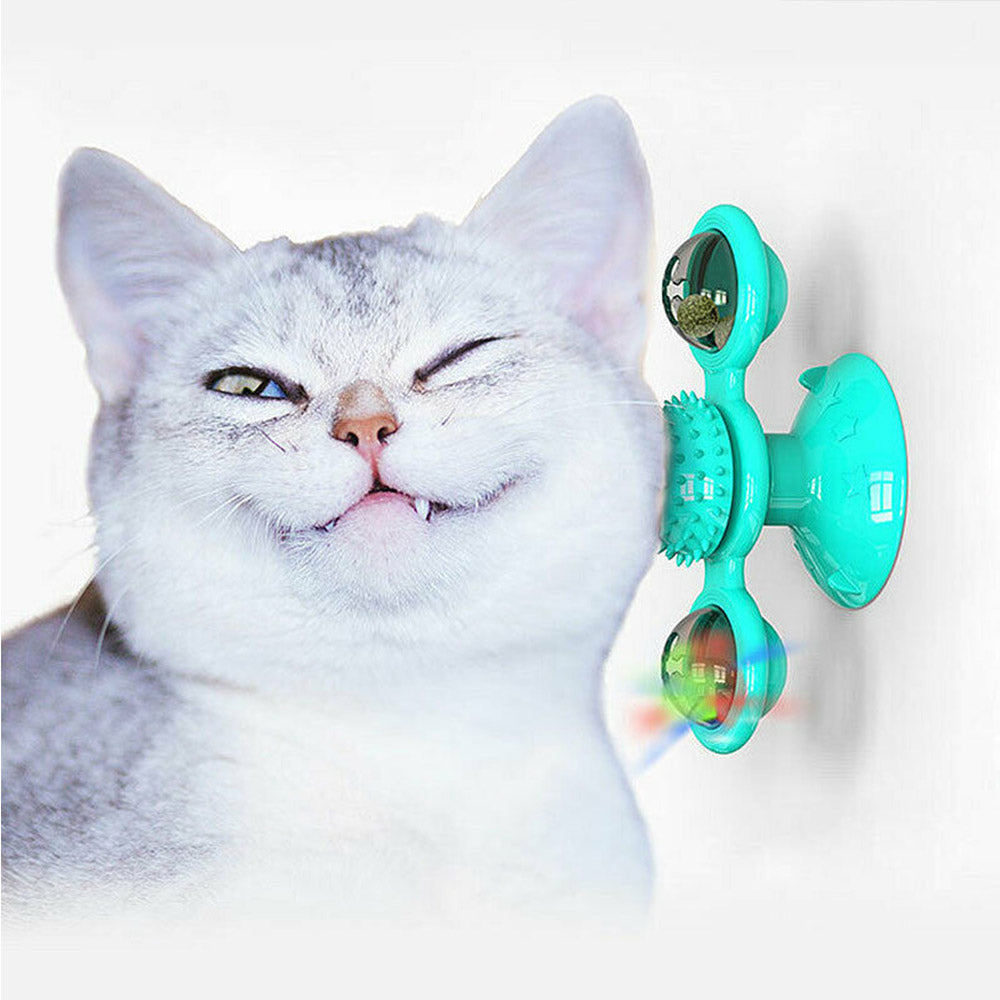 Funny Windmill Cat Toy Pet Turntable Teasing Interactive Toy