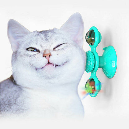 Funny Windmill Cat Toy Pet Turntable Teasing Interactive Toy