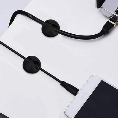 10pcs/Set Self-adhesive Cable Clips Cord Organizer Holder Set