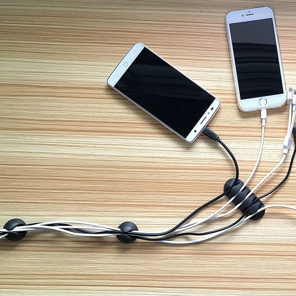 10pcs/Set Self-adhesive Cable Clips Cord Organizer Holder Set