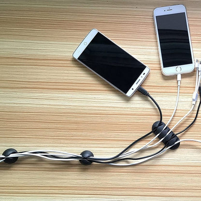 10pcs/Set Self-adhesive Cable Clips Cord Organizer Holder Set