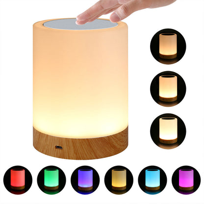 Color Changing Touch Bedside Lamp Rechargeable Night Light