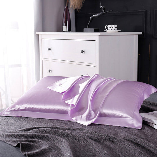 2 Pairs of Silky Satin Pillowcases Soft Breathable Pillowcase Pillow Cover PILLW IS NOT INCLUDED Purple