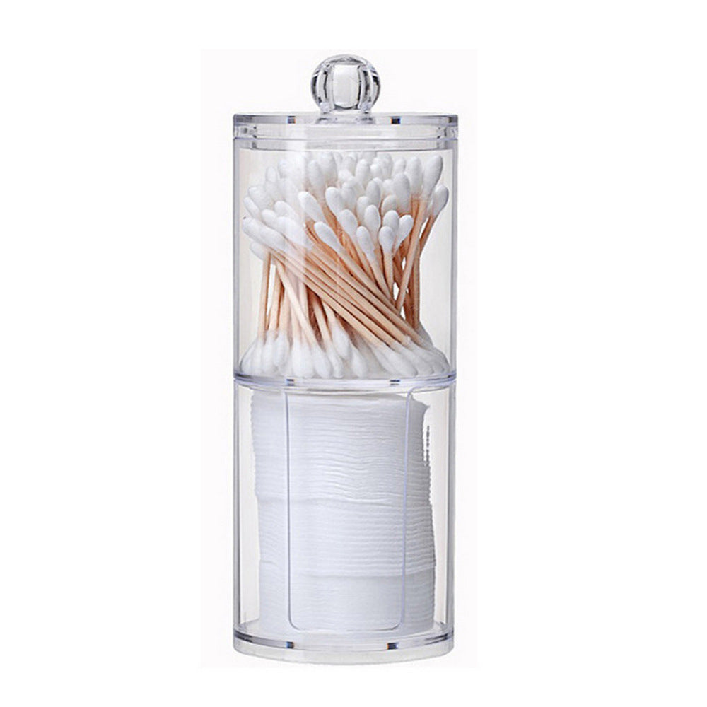 2 in 1 Swab Cotton Round Pads Holder Dispenser Makeup Organizer
