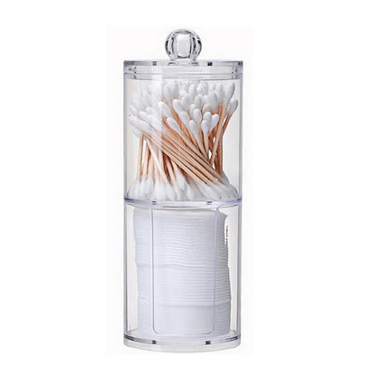 2 in 1 Swab Cotton Round Pads Holder Dispenser Makeup Organizer