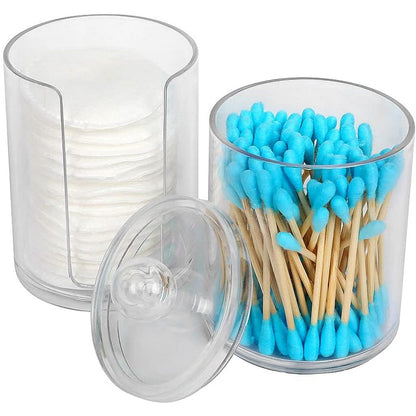 2 in 1 Swab Cotton Round Pads Holder Dispenser Makeup Organizer